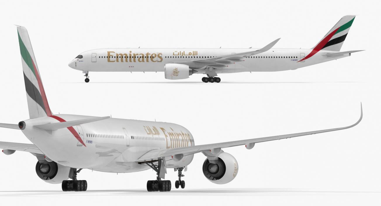 Airbus A350-1000 Emirates Air Line 3D model