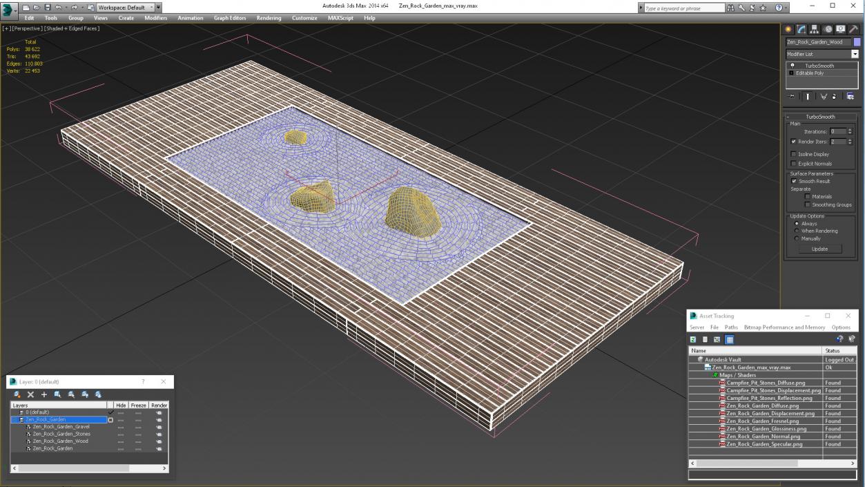 3D model Zen Rock Garden