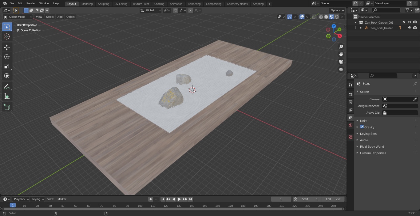 3D model Zen Rock Garden