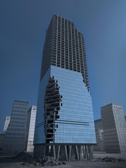 3D model Destroyed Skyscraper