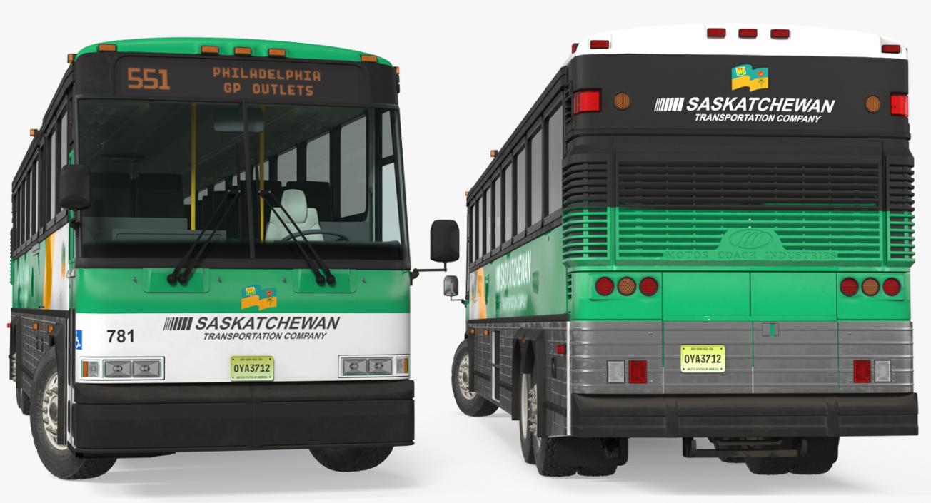 Intercity Bus MCI 102DL3 3D model