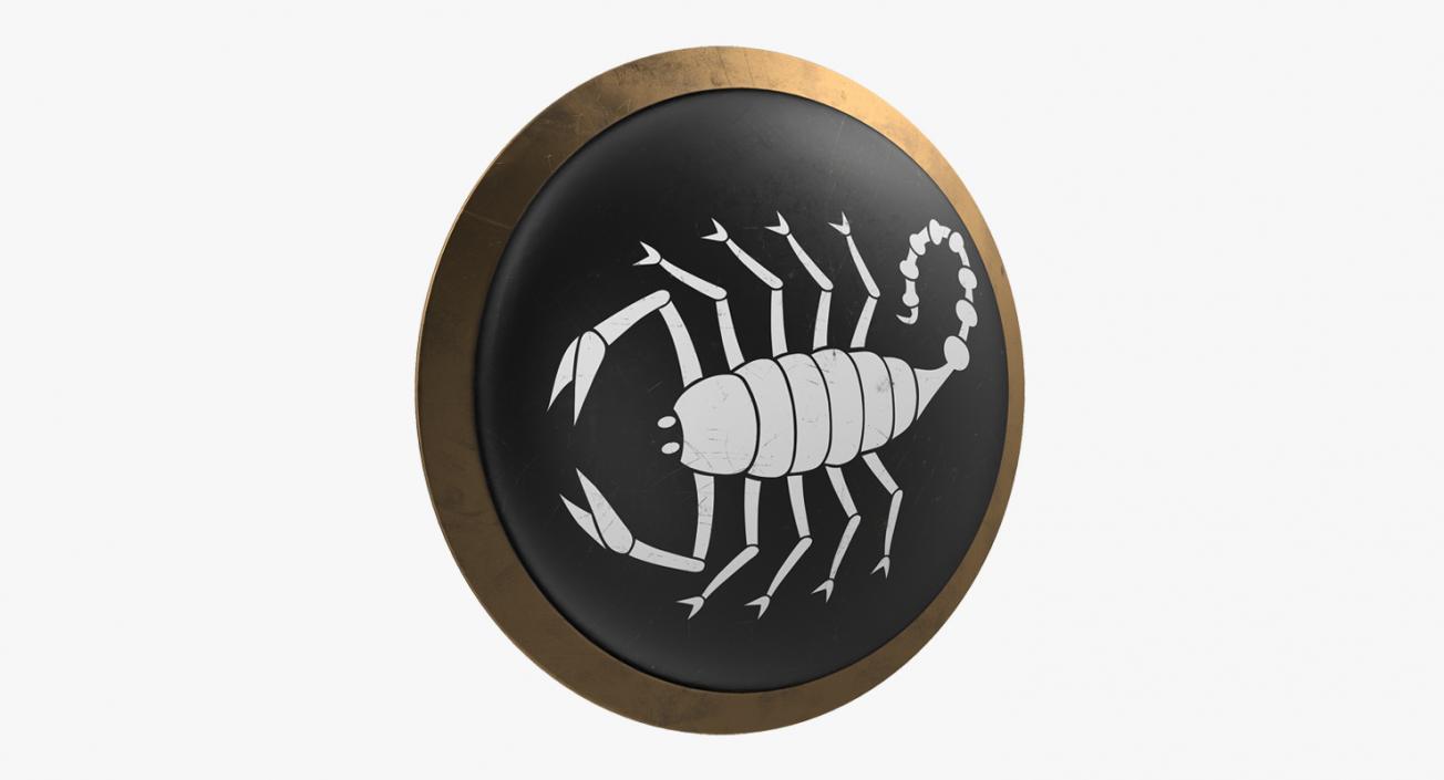 3D Greek Scorpion Shield