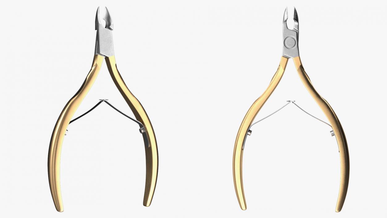 Cuticle Nipper Gold 3D model