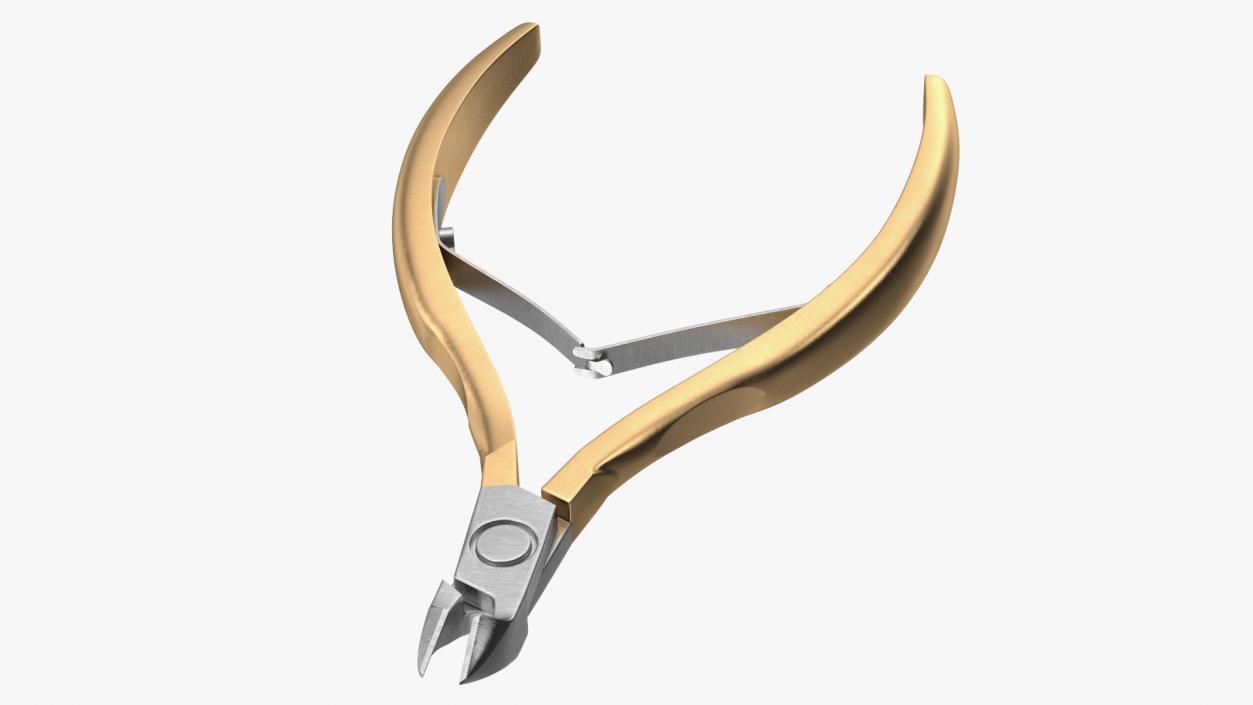 Cuticle Nipper Gold 3D model