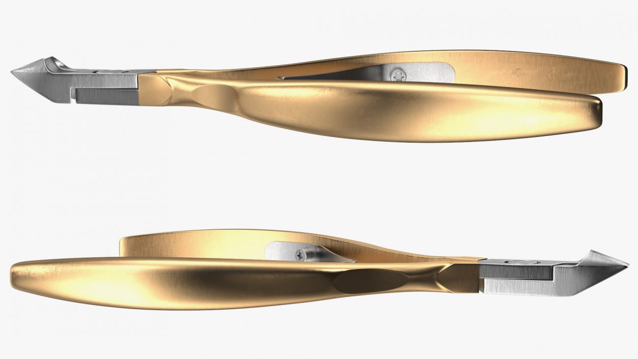 Cuticle Nipper Gold 3D model