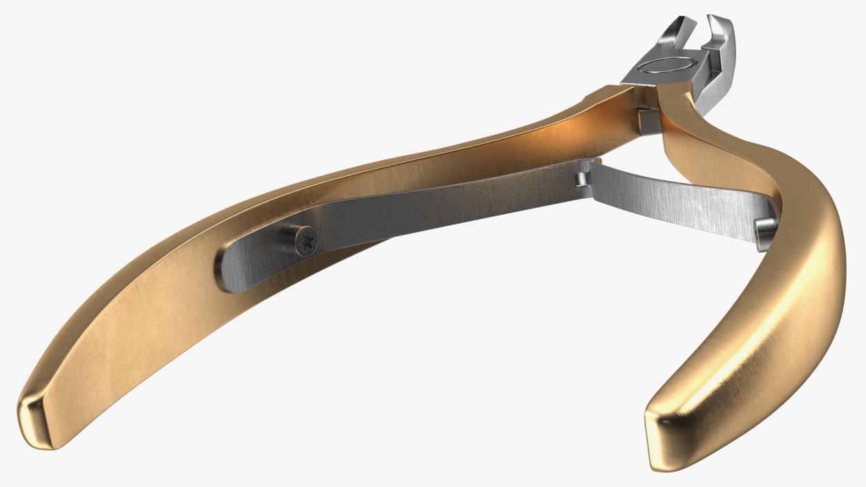 Cuticle Nipper Gold 3D model