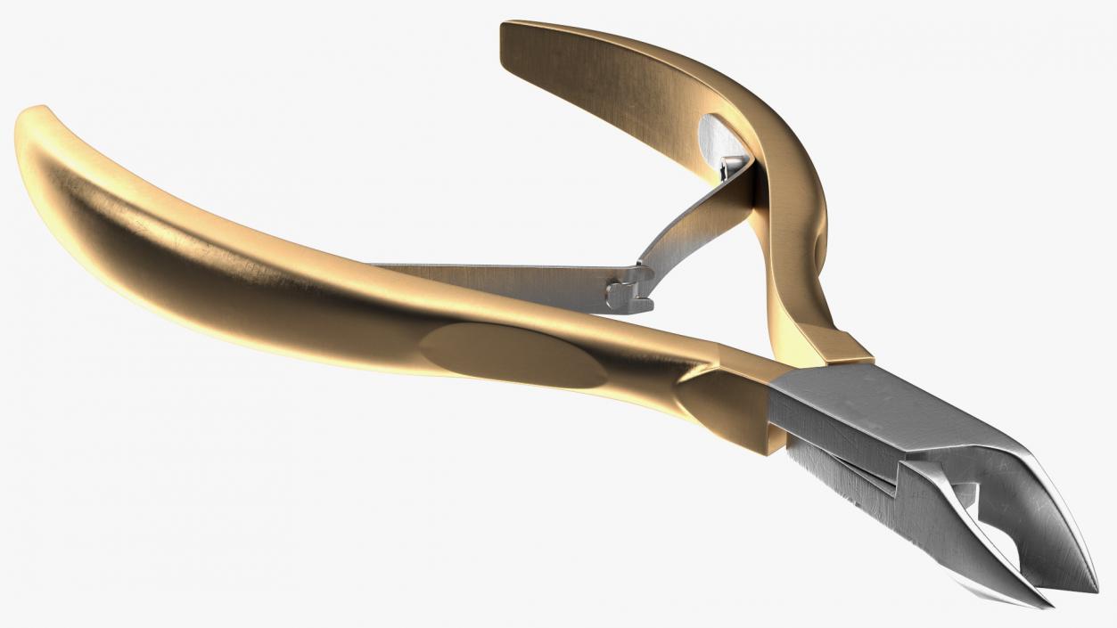 Cuticle Nipper Gold 3D model