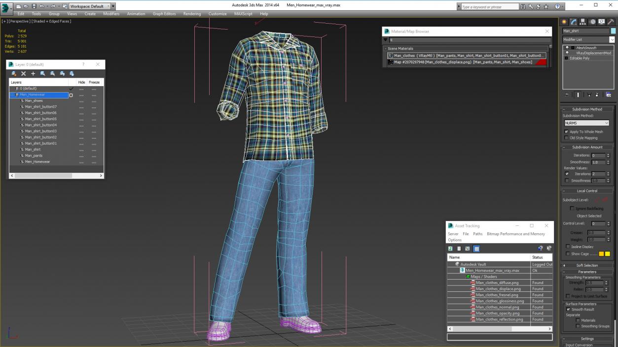 Men Homewear 3D