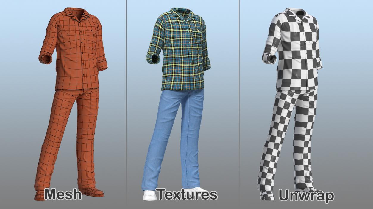 Men Homewear 3D