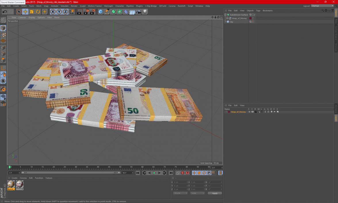 3D Heap of Money model