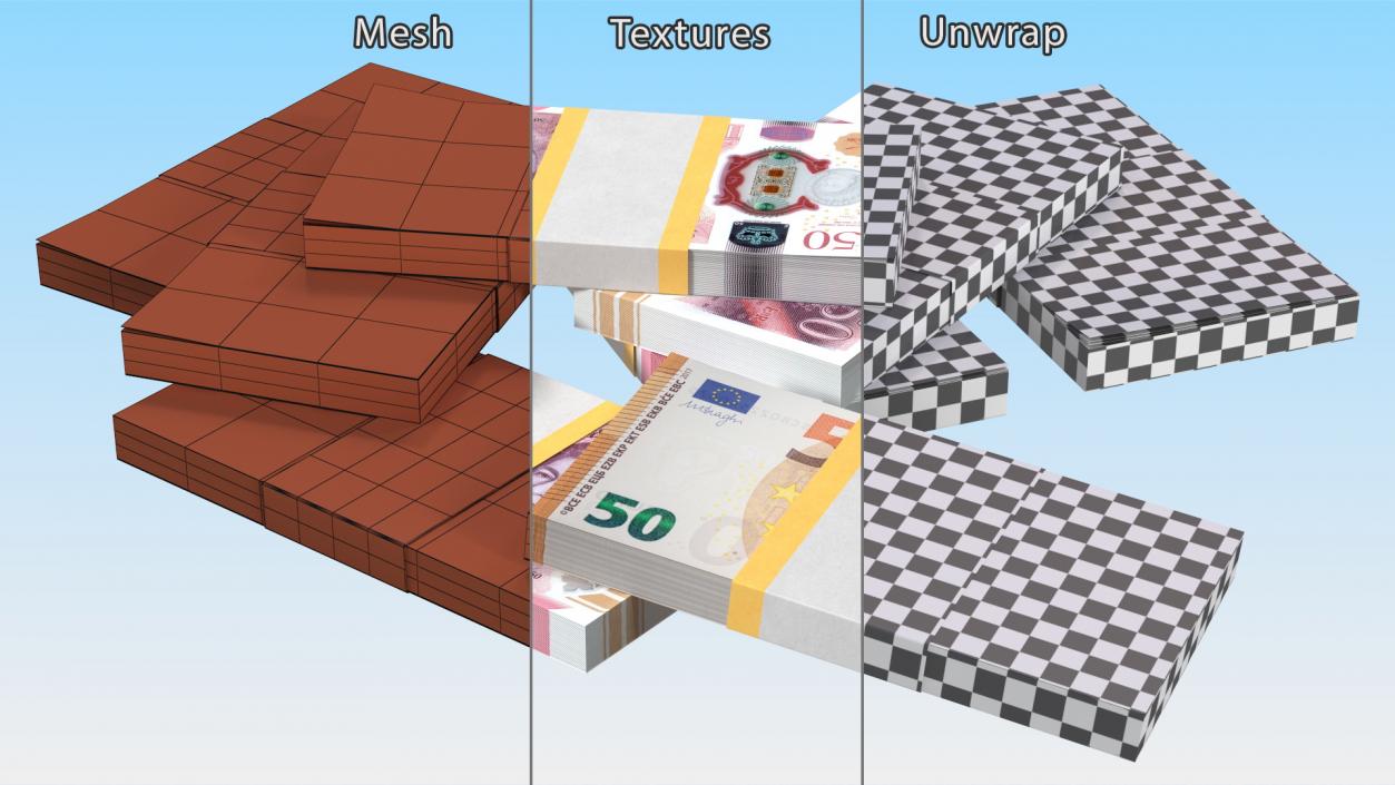 3D Heap of Money model