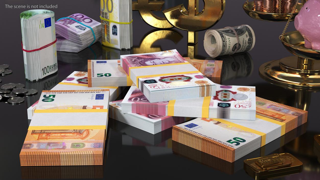 3D Heap of Money model