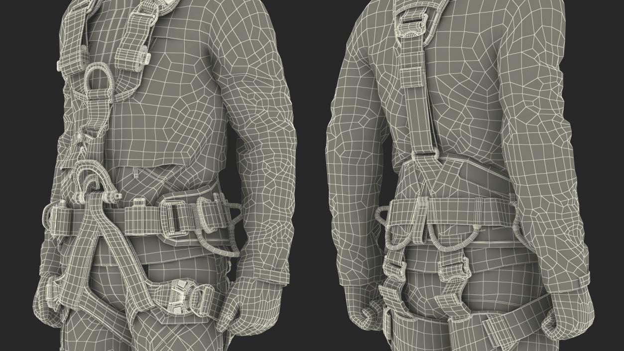 Alpinist Worker Standing Pose 3D model