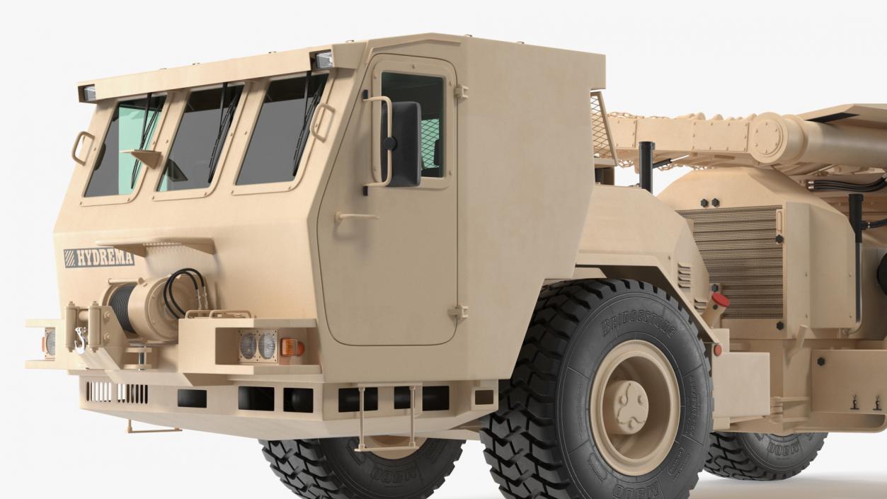 3D model Hydrema 910 Mine Clearing Vehicle Sand Rigged