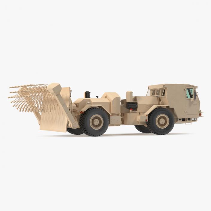 3D model Hydrema 910 Mine Clearing Vehicle Sand Rigged