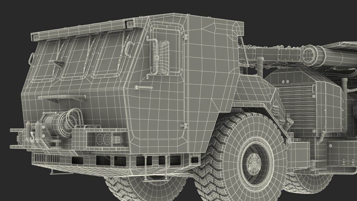 3D model Hydrema 910 Mine Clearing Vehicle Sand Rigged