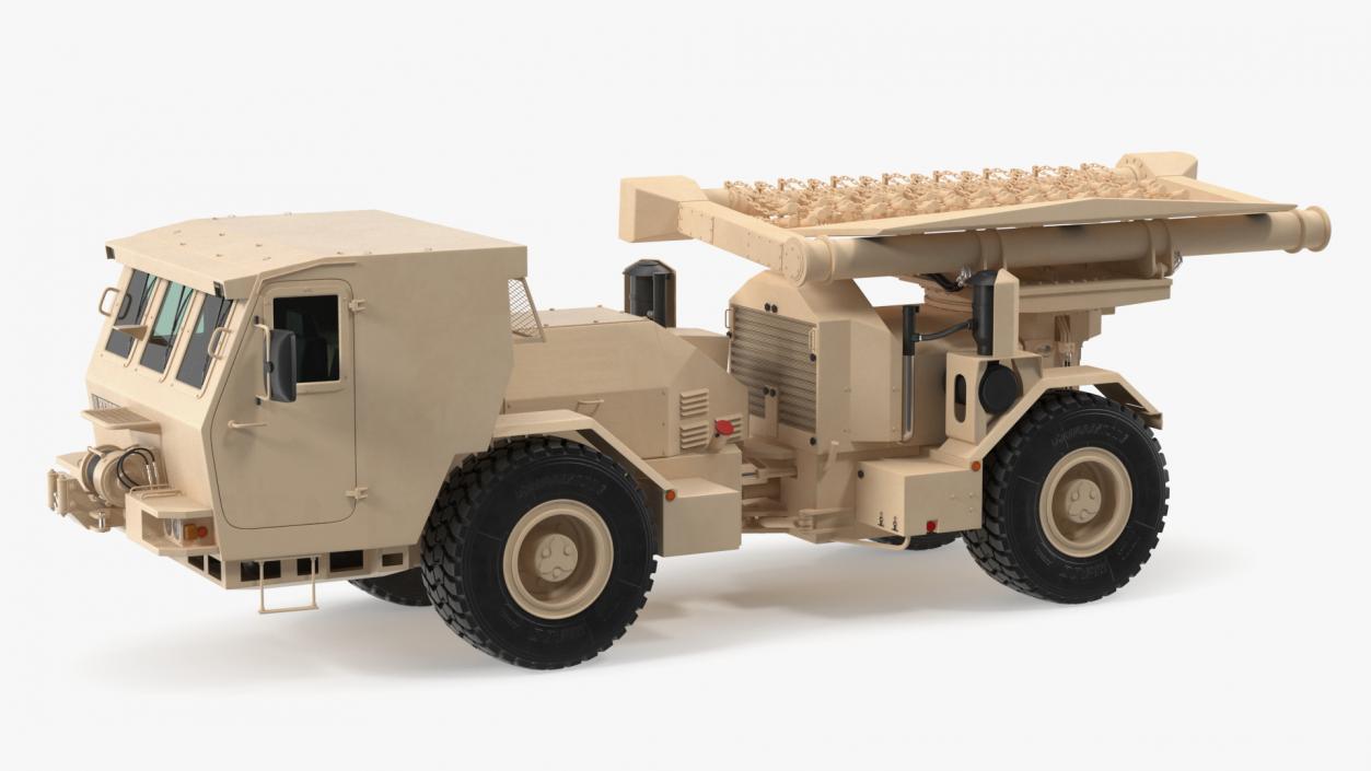 3D model Hydrema 910 Mine Clearing Vehicle Sand Rigged