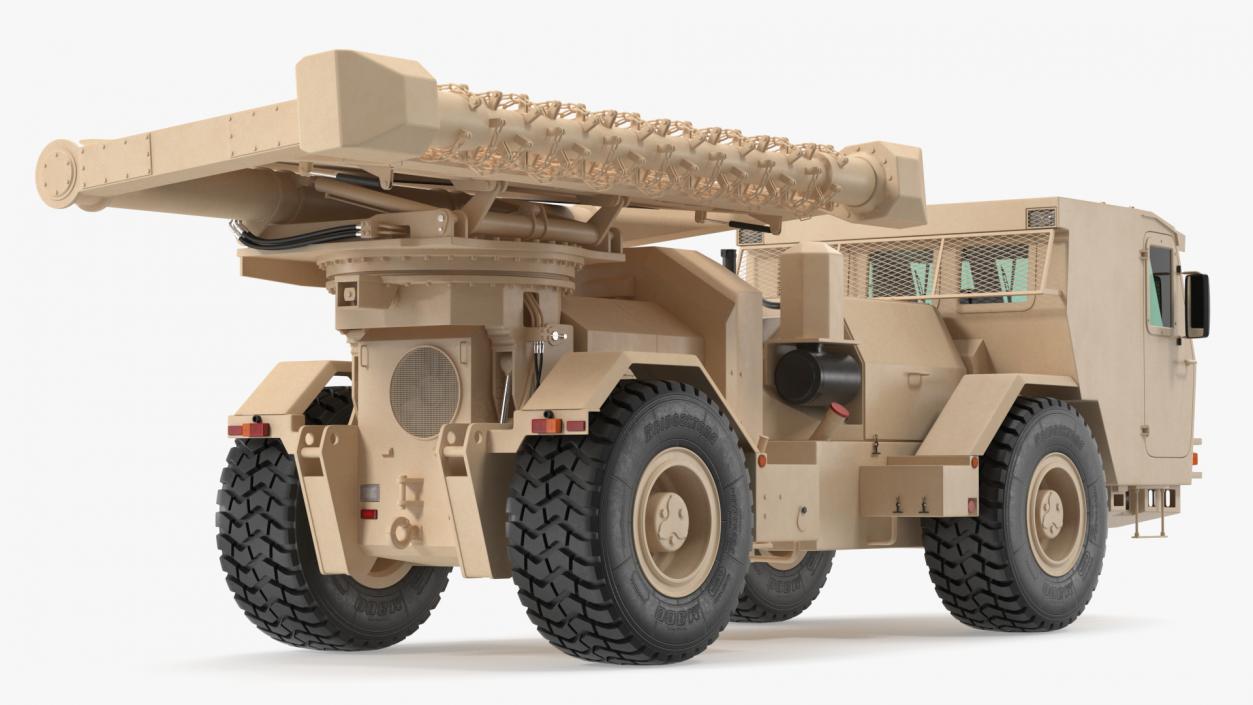 3D model Hydrema 910 Mine Clearing Vehicle Sand Rigged