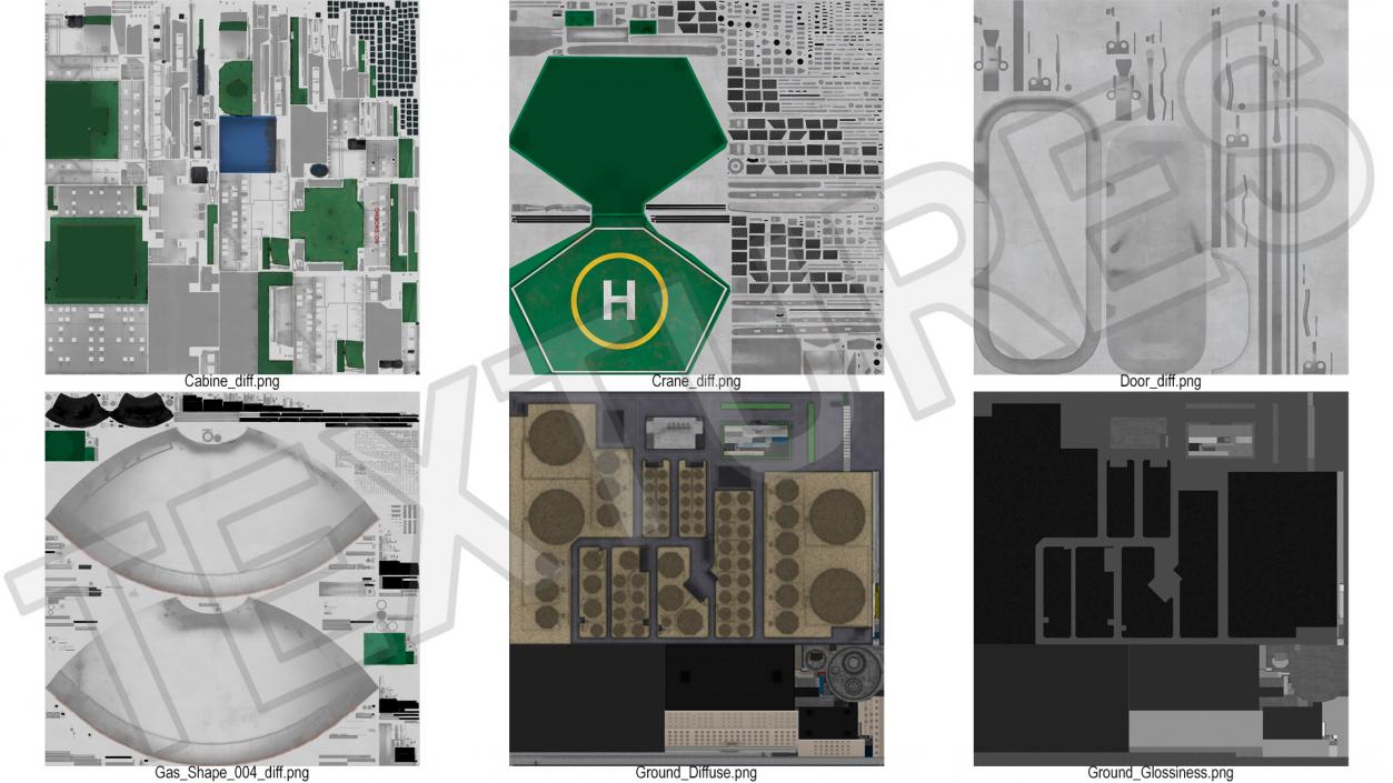 3D LNG Import Terminal with Gas Carrier Ship