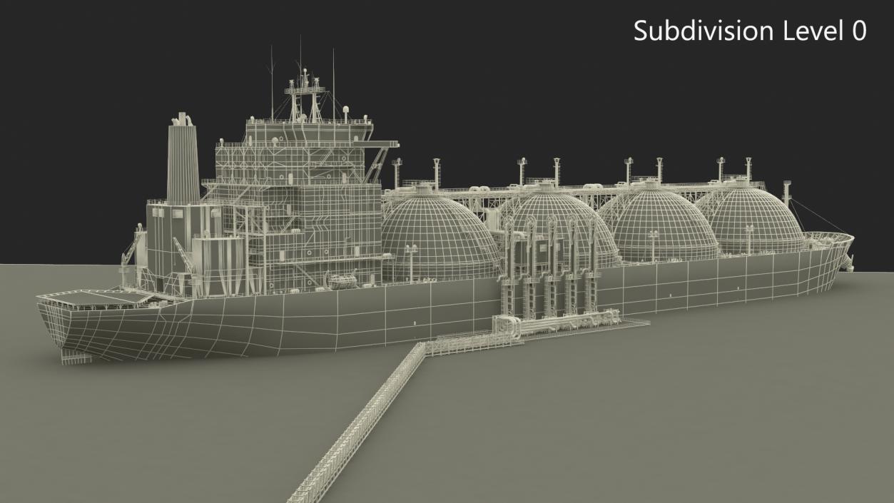 3D LNG Import Terminal with Gas Carrier Ship