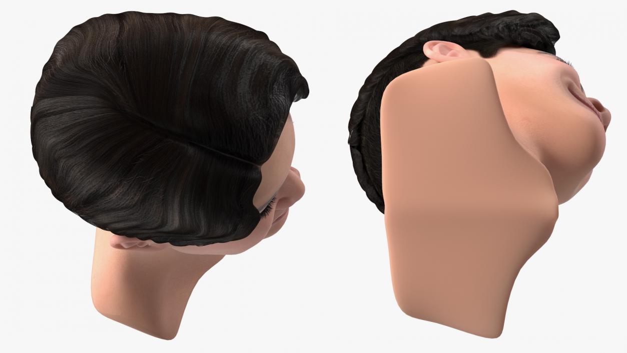 3D Chinese Man Head