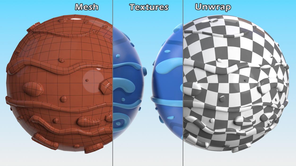 3D Cartoon Planets Collection 5 model