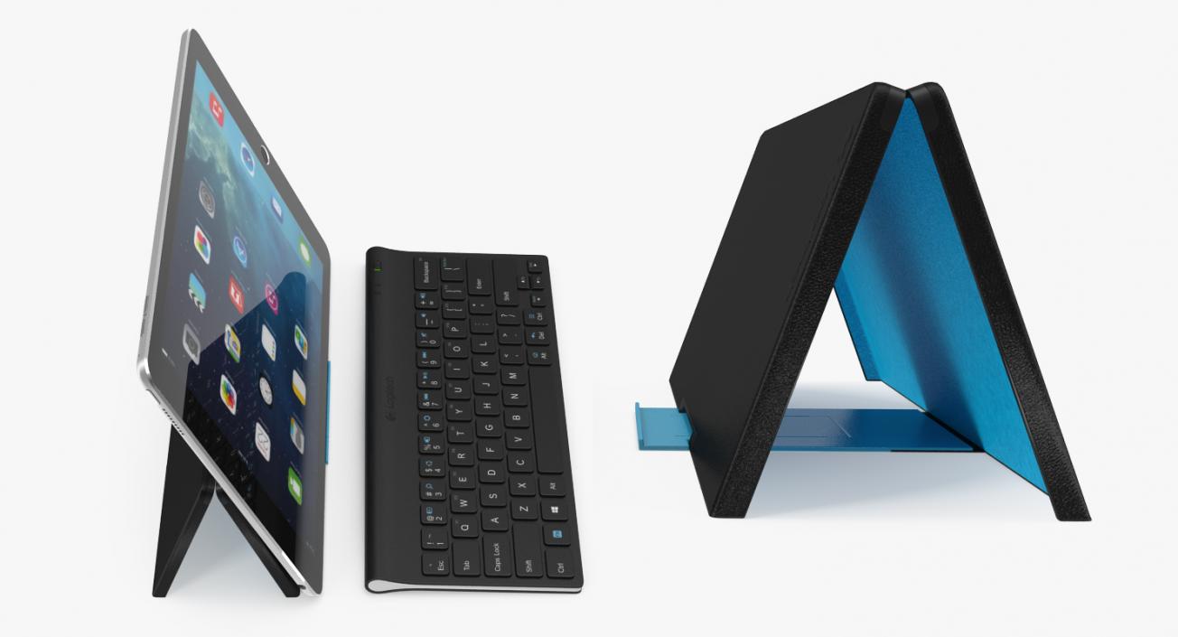 3D Logitech Tablet Keyboard with iPad Pro model