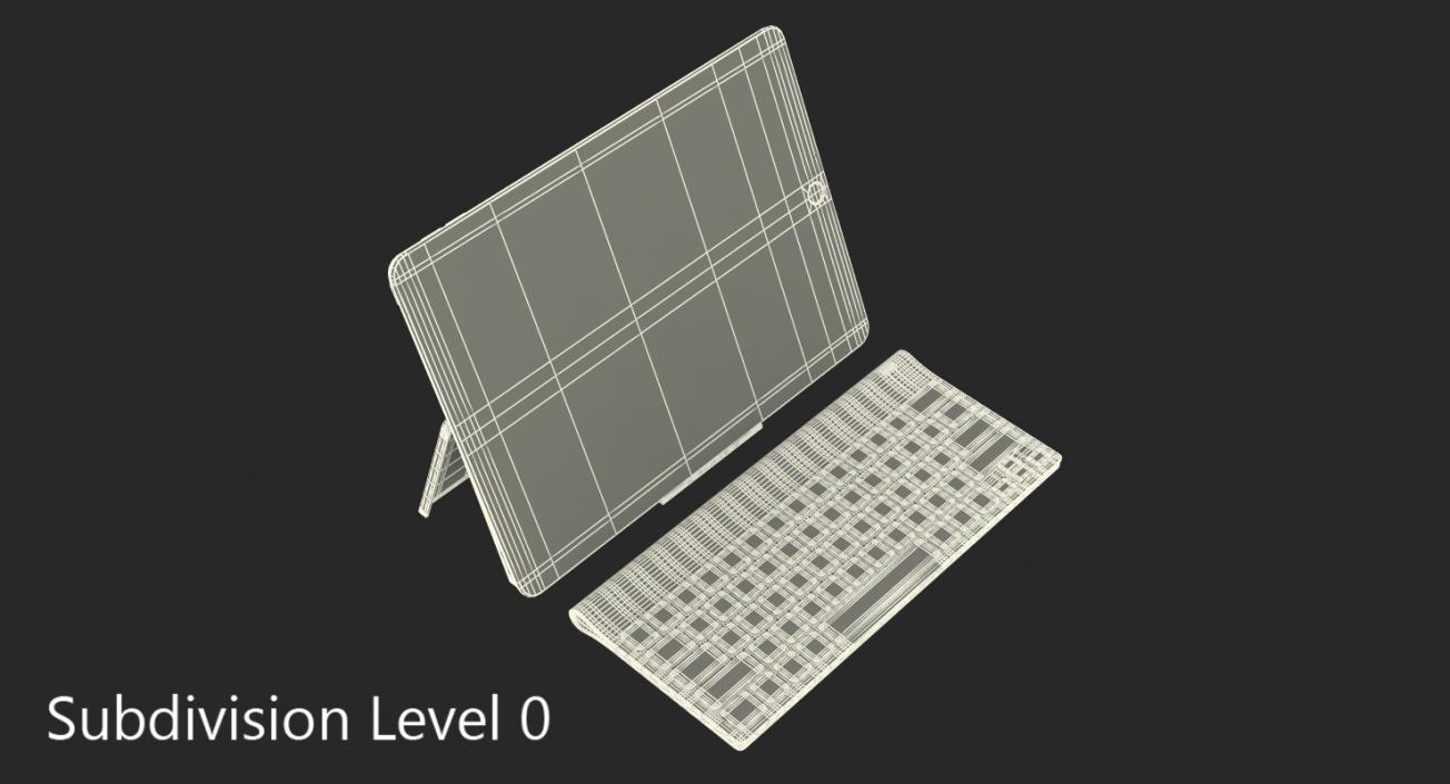 3D Logitech Tablet Keyboard with iPad Pro model
