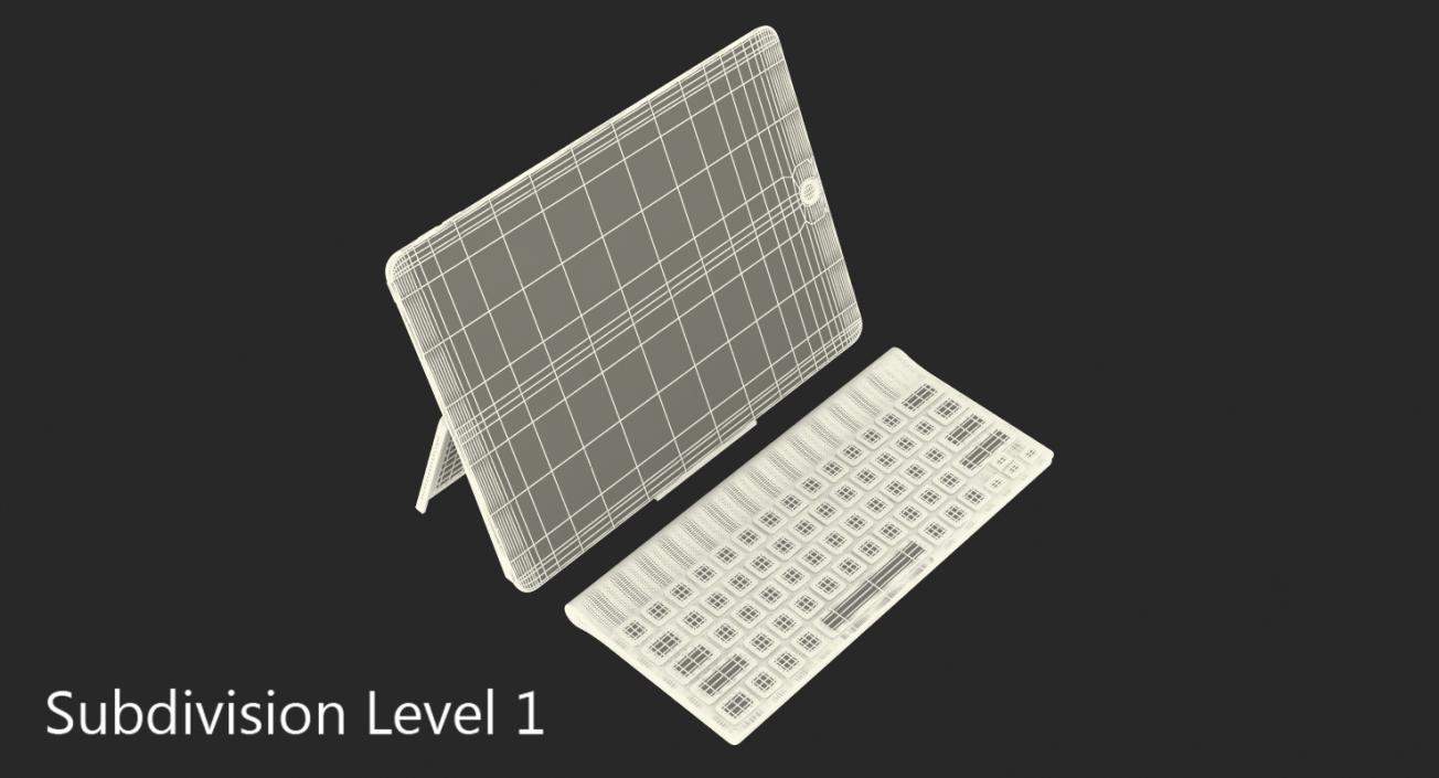 3D Logitech Tablet Keyboard with iPad Pro model