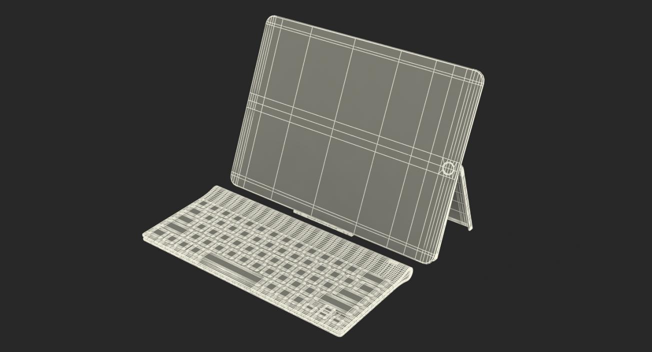 3D Logitech Tablet Keyboard with iPad Pro model