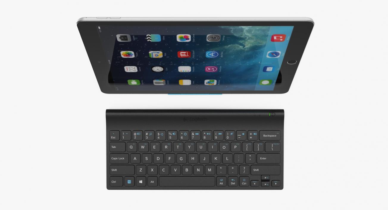 3D Logitech Tablet Keyboard with iPad Pro model