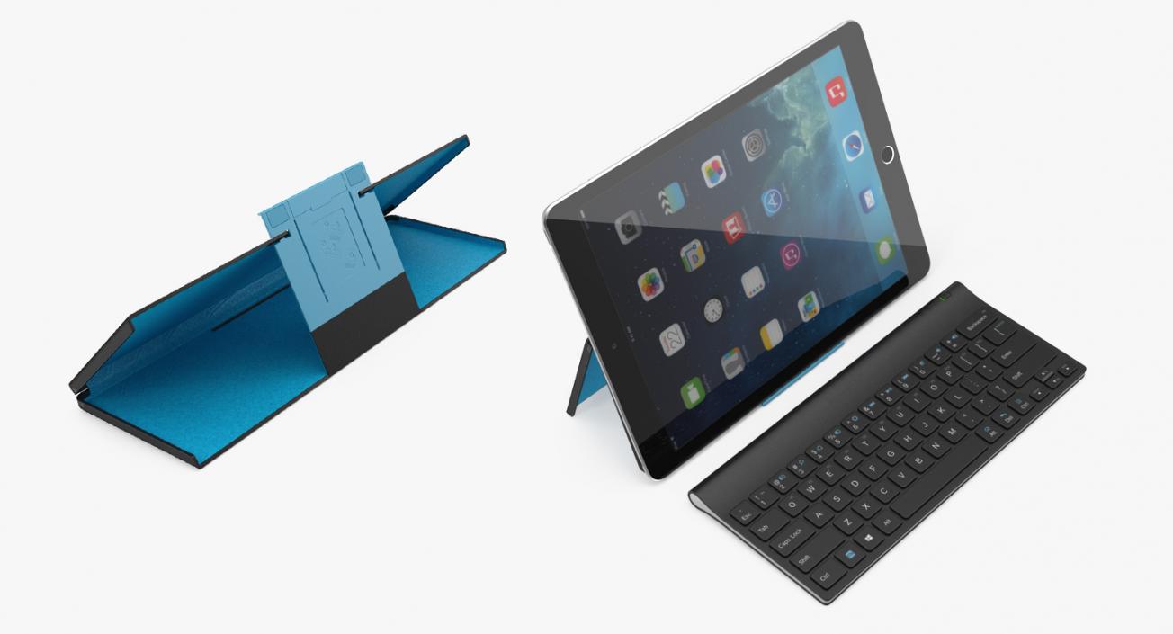 3D Logitech Tablet Keyboard with iPad Pro model