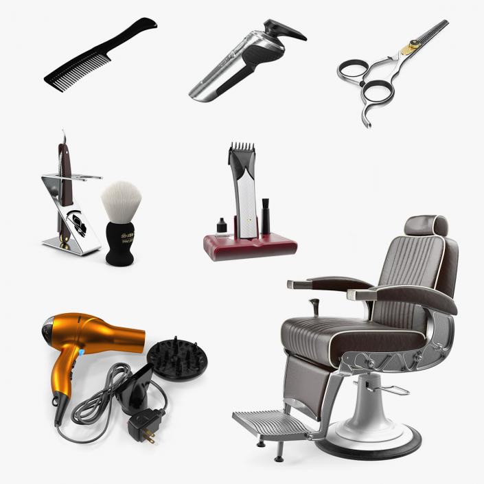 3D Barbershop Collection 3 model