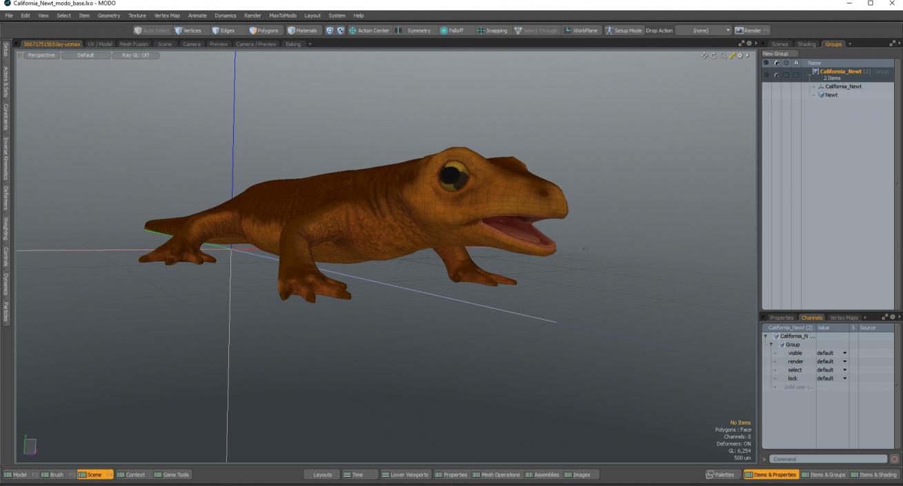 3D model California Newt