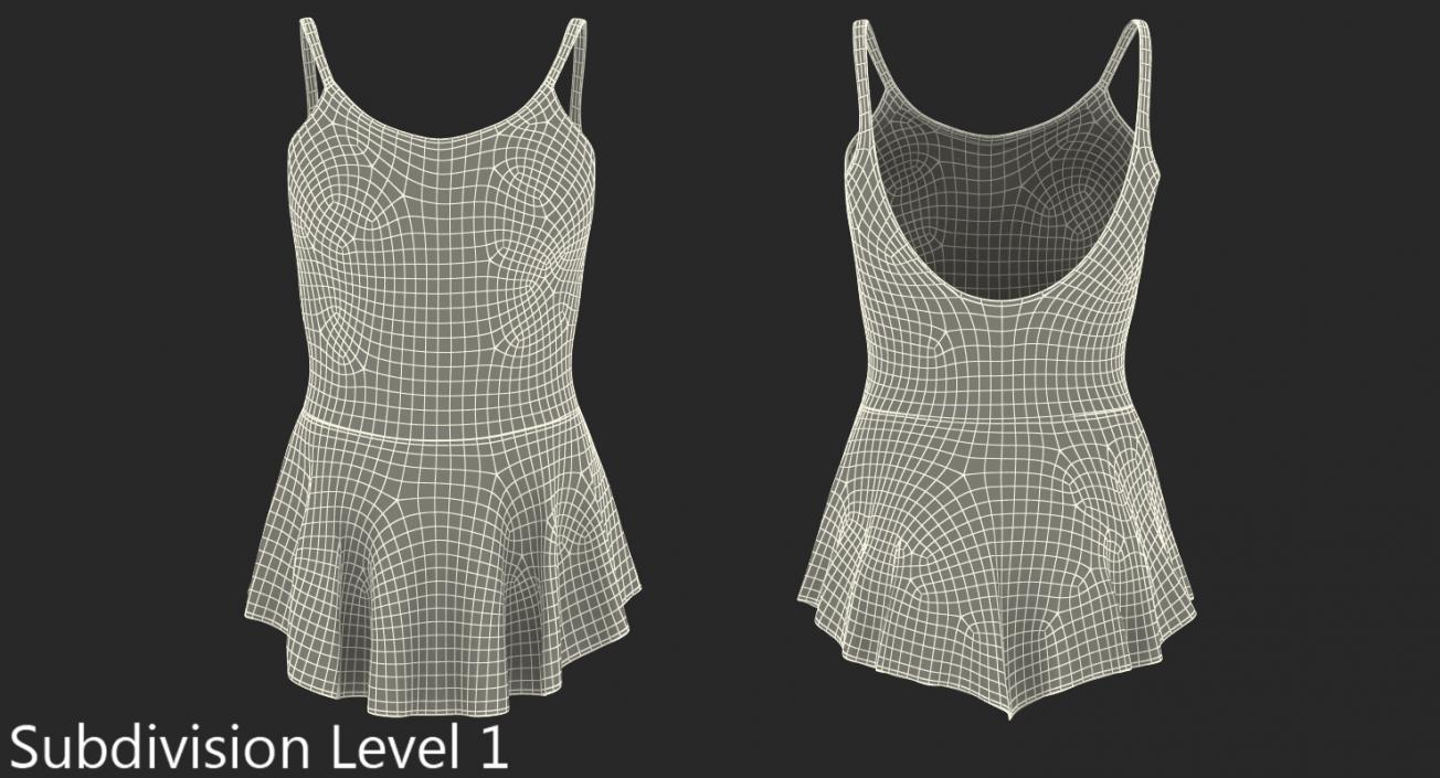 3D model Female Figure Skater Suit