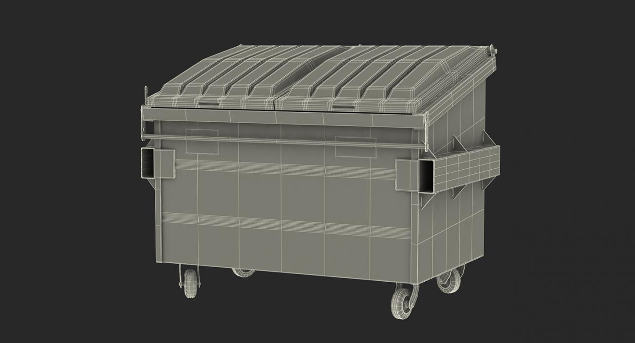 3D Garbage Truck and Cans Collection model