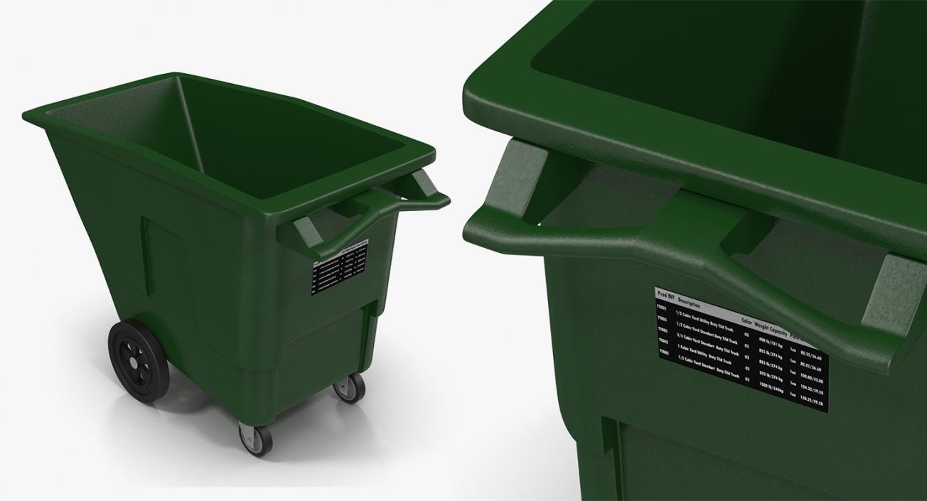 3D Garbage Truck and Cans Collection model