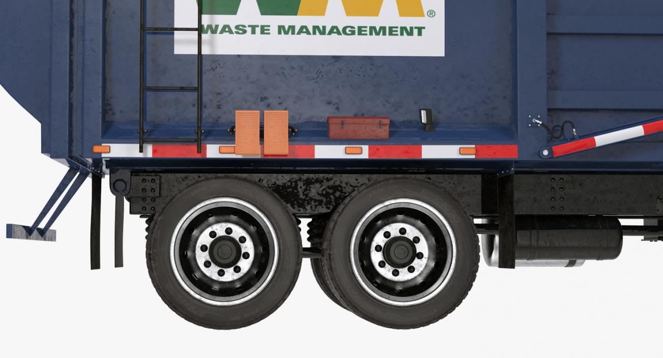 3D Garbage Truck and Cans Collection model