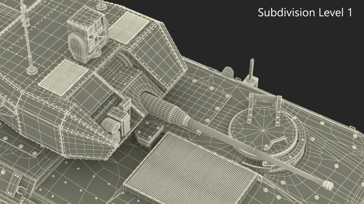 US Amphibious Assault Vehicle with 30mm Gun Wet 3D