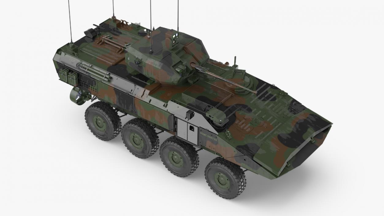 US Amphibious Assault Vehicle with 30mm Gun Wet 3D