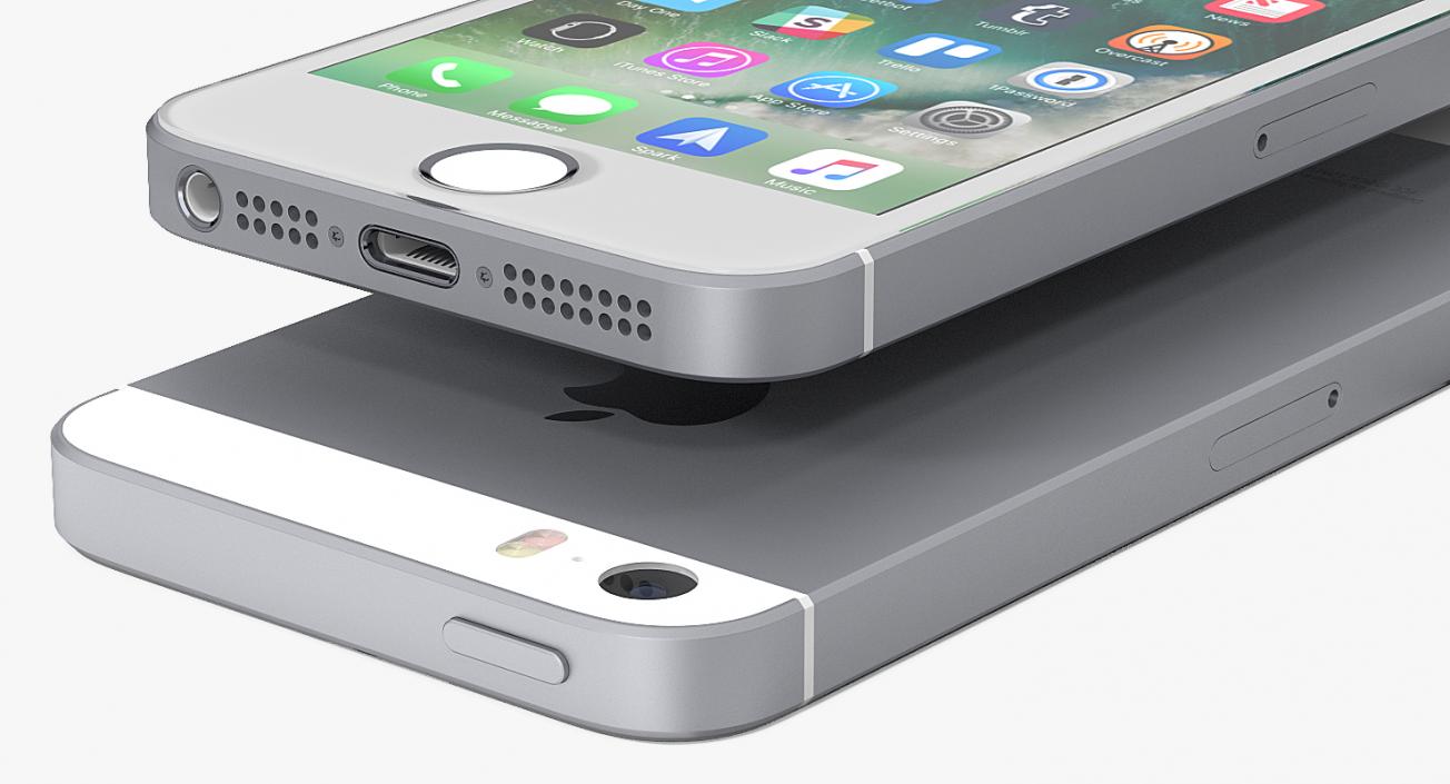 iPhone SE Gray 3D model