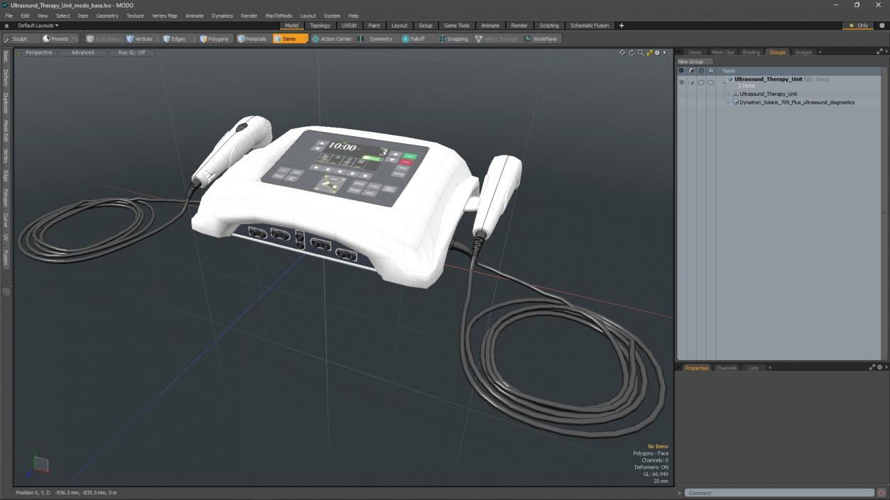 3D Ultrasound Therapy Unit model