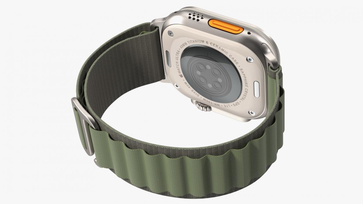 3D model Apple Watch Ultra Alpine Loop Green