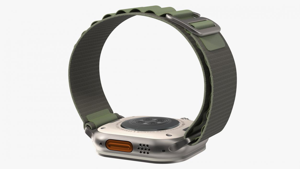 3D model Apple Watch Ultra Alpine Loop Green