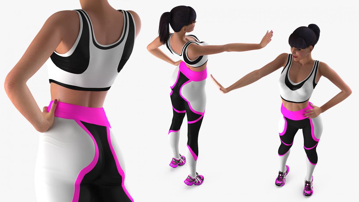 3D Fitness Instructor model