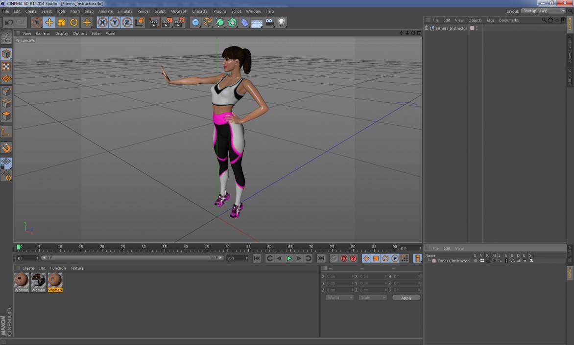 3D Fitness Instructor model