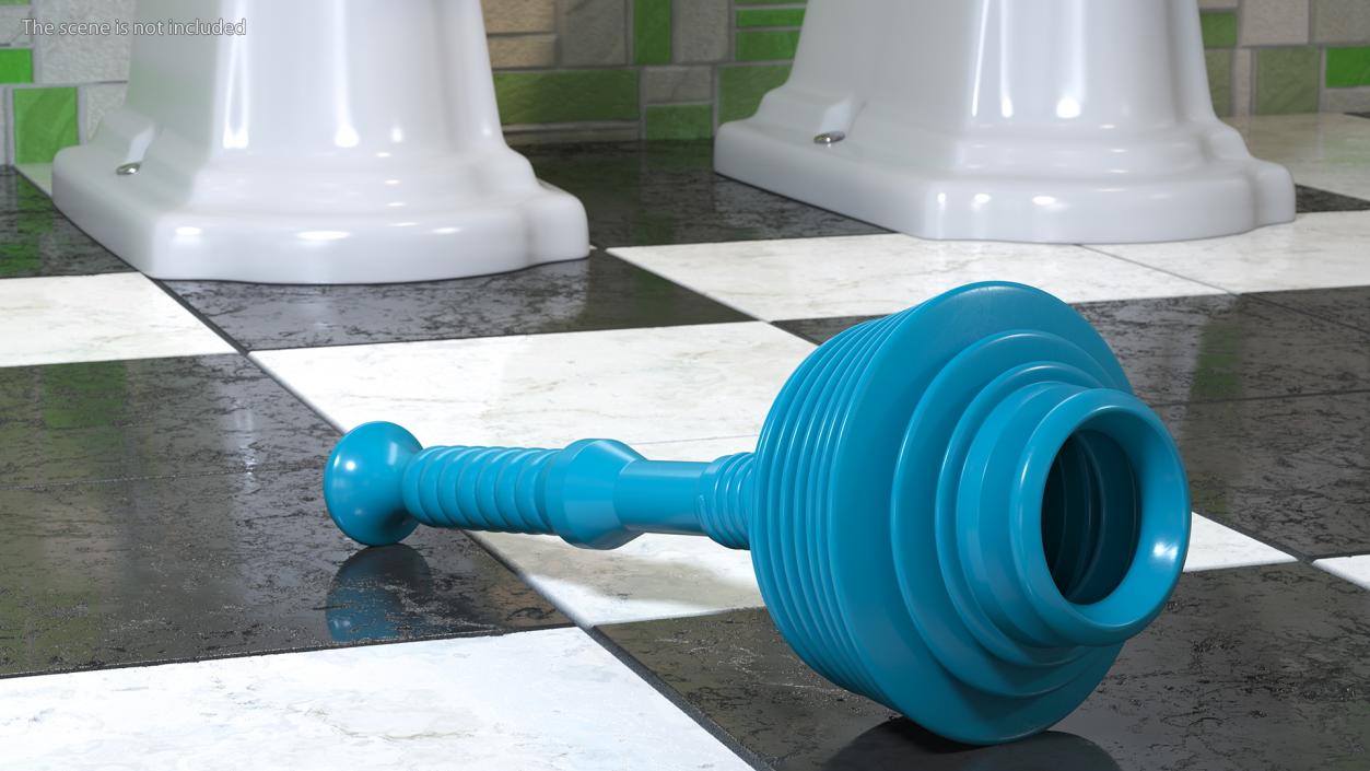 3D Accordion Toilet Plunger Folded