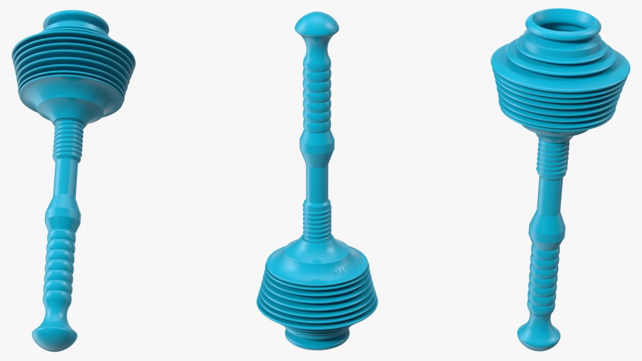 3D Accordion Toilet Plunger Folded