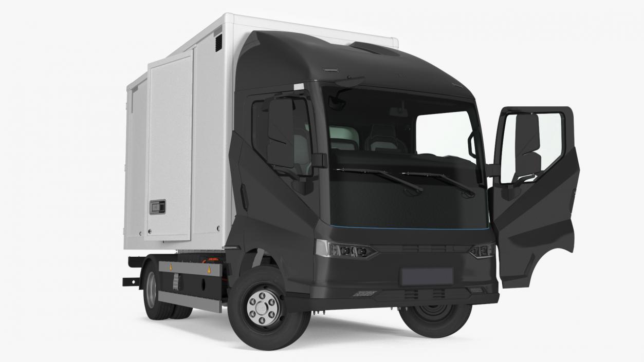 Modern Truck Black Rigged for Maya 3D model