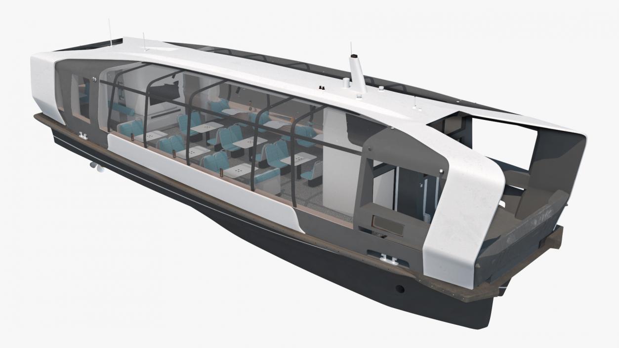 3D model Futuristic Electric River Tram